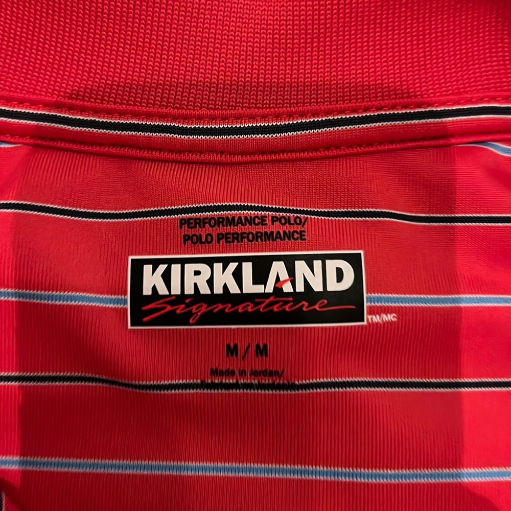 Kirkland Signature, medium red collared tshirt